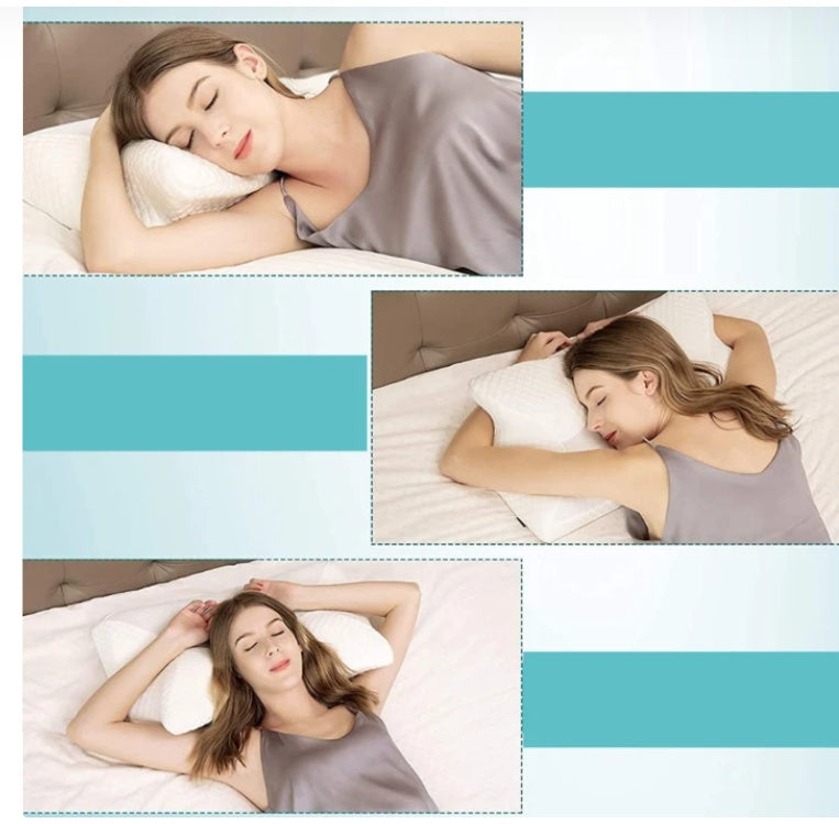 Ergonomic Latex Neck Support Pillow for Side and Back Sleepers