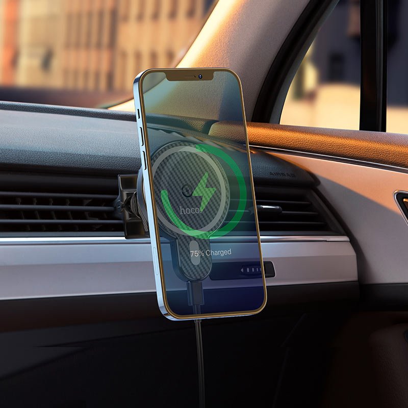 Hoco Magnetic Wireless Car Holder CA85 for iPhone 12-15 Series