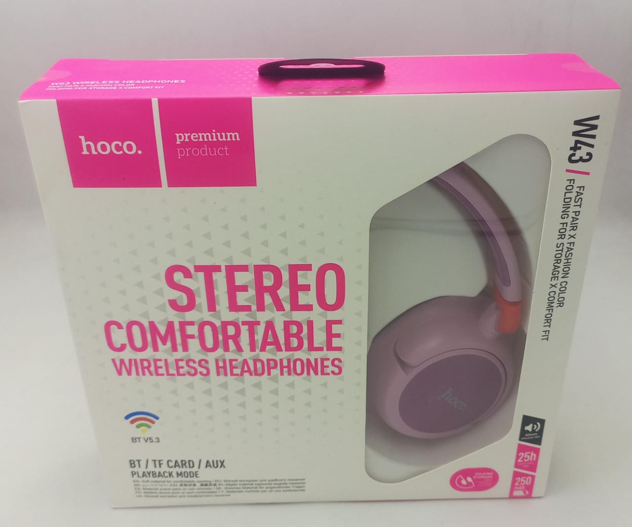 Hoco Stereo Comfort Headphones BTV53: Wireless, Deep Bass, 25-Hour Battery Life