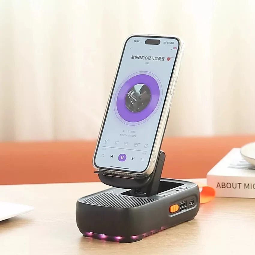 F15 Wireless Bluetooth Mobile Holder with Speaker for Hands-Free Entertainment
