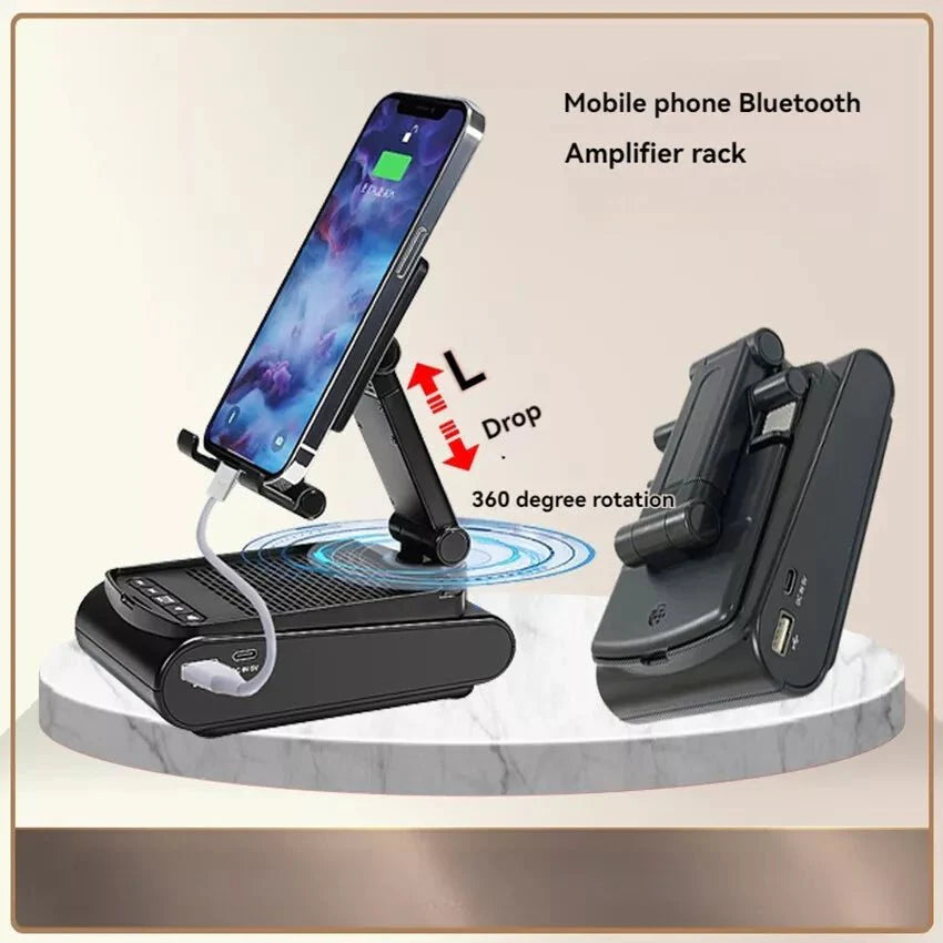 F15 Wireless Bluetooth Mobile Holder with Speaker for Hands-Free Entertainment
